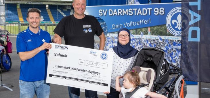 DATRON und SV Darmstadt 98 joggen, radeln, walken und spenden gemeinsam 5.555 Euro für den guten Zweck
