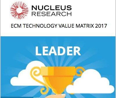 Nucleus Research sieht M-Files als Leader in ECM Value Matrix 2017