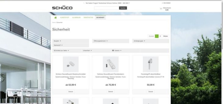 Neu im Schüco Online-Ersatzteilshop: Sicherheitsprodukte zum Nachrüsten
