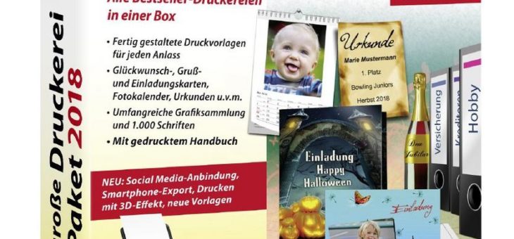 Das große Druckerei Paket 2018: Neun Bestseller in einer Box