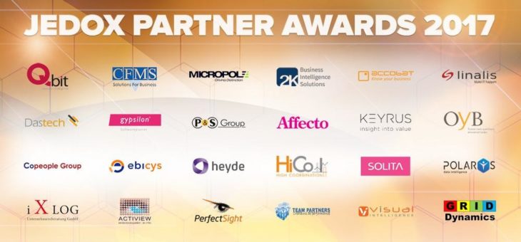 Jedox gibt Gewinner des “2017 Partner of the Year Award” auf dem Jedox Global Partner Summit bekannt