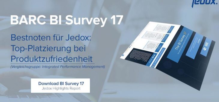 Bestnoten für Jedox im BARC BI Survey 17: Top-Platzierung bei Produktzufriedenheit für integrierte Performance-Management-Lösungen