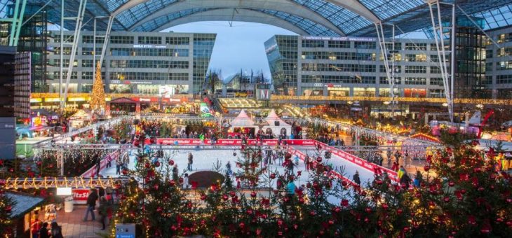 Zauberlandschaft am Münchner Flughafen: Weihnachts- und Wintermarkt im MAC-Forum lädt zum Schlemmen und Bummeln ein