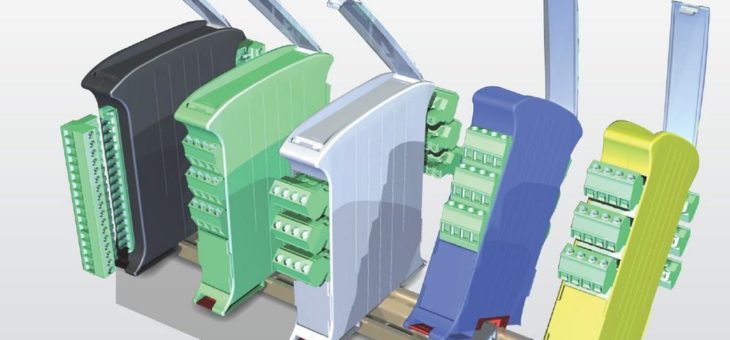 Platzsparende vertikale DIN-Rail-Gehäuse von Italtronic