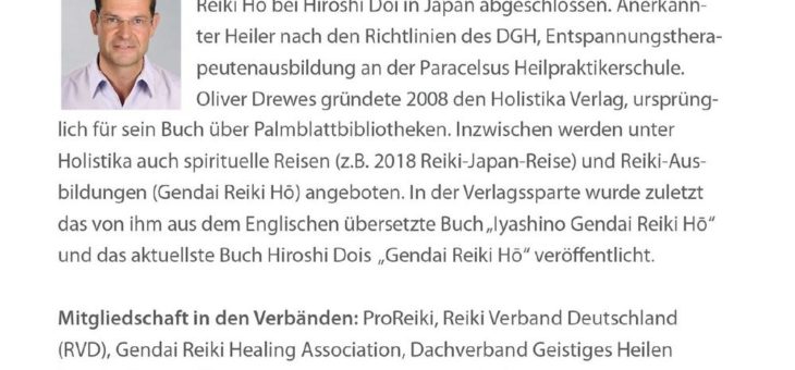 Oliver Drewes (Holistika) referiert auf der Reiki Convention 2018