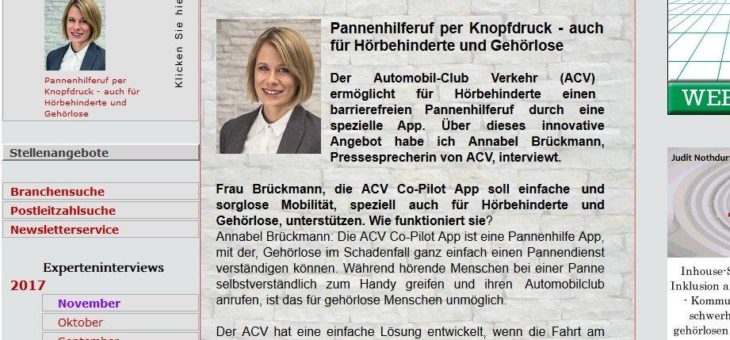 Pannenhilferuf per Knopfdruck – auch für Hörbehinderte und Gehörlose