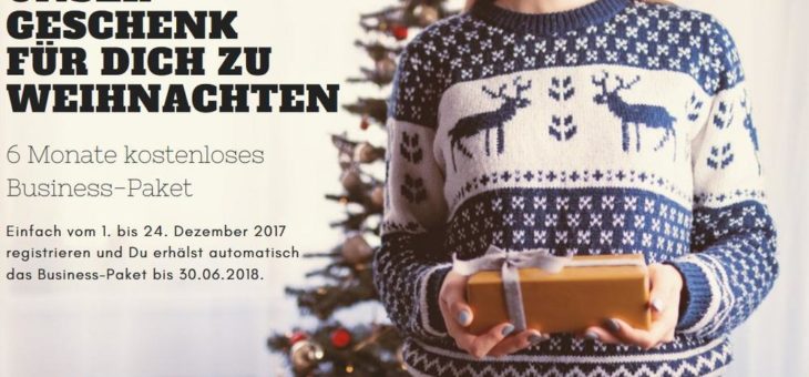 Weihnachtsaktion von OPROMA beschenkt mit 6 Monaten kostenlosem Business-Paket