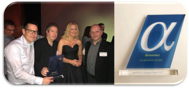 Kabelkonfektionär CiS electronic GmbH erhält den proALPHA-Champion-Award 2017