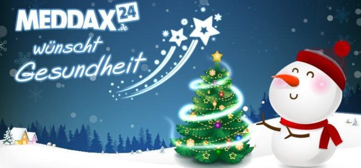 meddax24.de verpackt medizintechnisches Portfolio, Weihnachtsangebote und Weihnachtsgrüße in kleine Weihnachtsgeschichte
