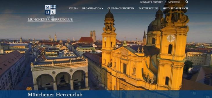 Weimer & Paulus realisiert Relaunch: Münchener Herrenclub im neuen Design