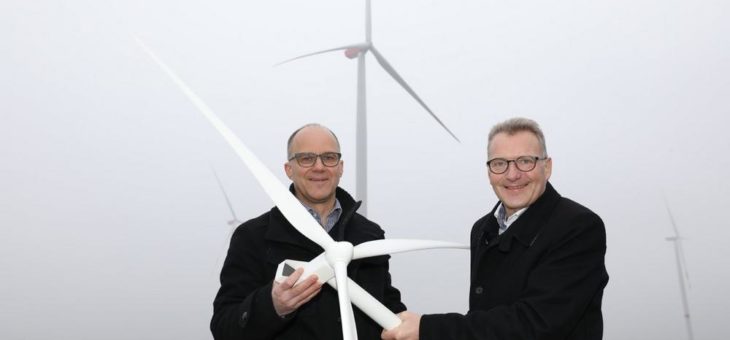 Drei neue Windräder der NEW in Linnich versorgen 6.300 Haushalte mit Strom