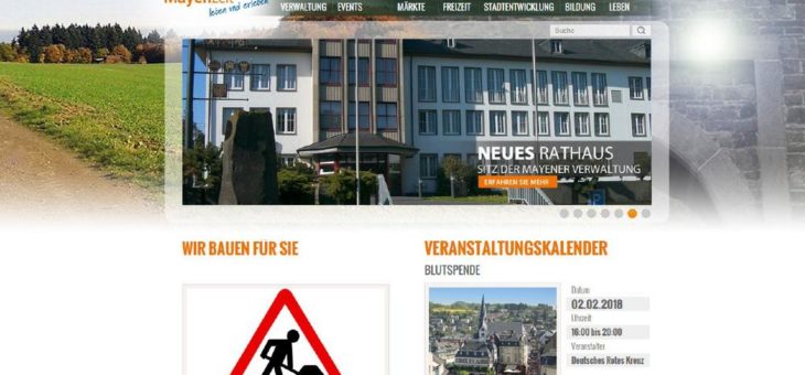 In Mayen wird gebaut: Informationen in der örtlichen Presse, per Newsletter sowie unter www.mayen.de verfügbar