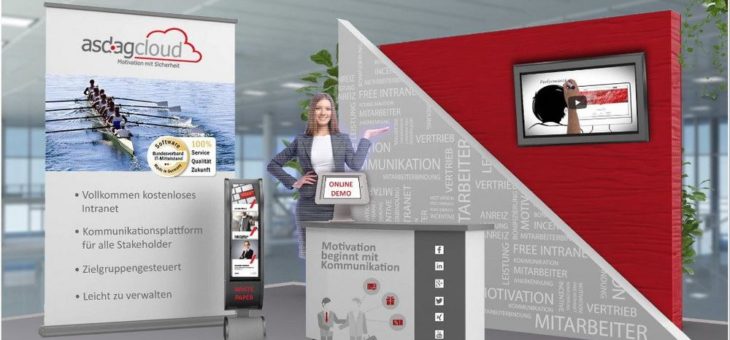 Digitale Innovation: das Motivationssystem asdagcloud ist Vorreiter mit einem virtuellen Messestand