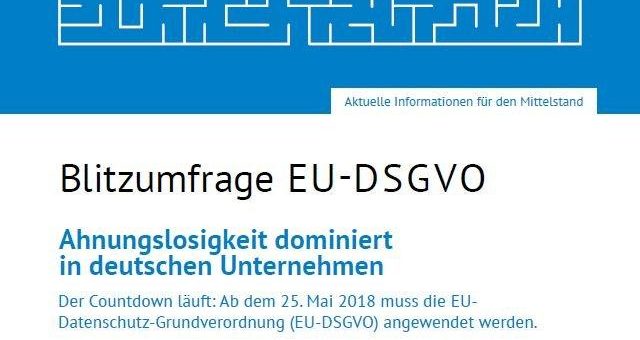 cobra Blitzumfrage zur EU-DSGVO