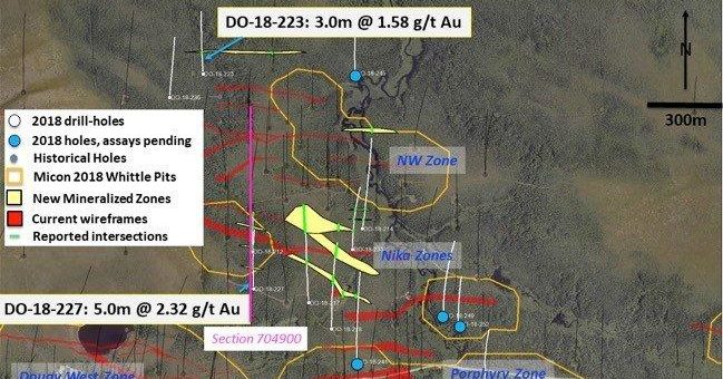 Maple Gold grenzt bei Stepout-Bohrungen in den Zonen Nika und NW weitere Mineralisierungen ab