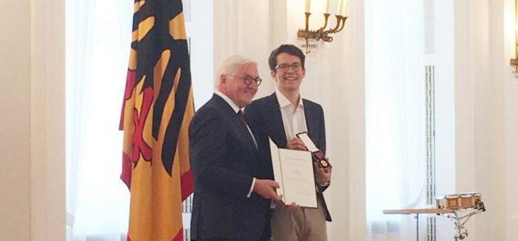 Bundesverdienstkreuz an Plant-for-the-Planet-Gründer Felix Finkbeiner verliehen