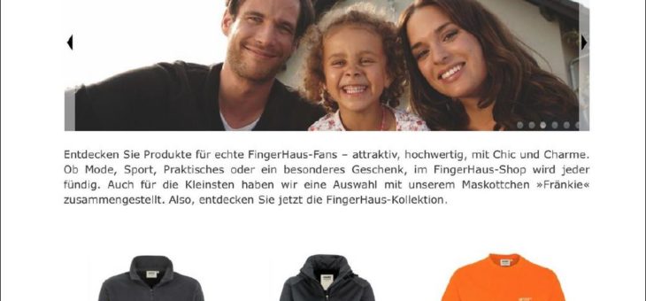 Online-Shop für FingerHaus-Fans