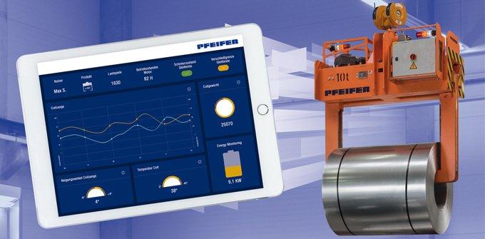 Vernetzt Heben: Mit der neuen App PFEIFER P-PLUS die Hebetechnik der Zukunft erleben