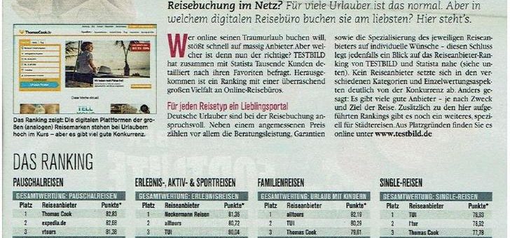 Singlereisen.de: Auszeichnung durch ComputerBild – TOP-Reiseanbieter für bestes Online-Angebot an Singlereisen!