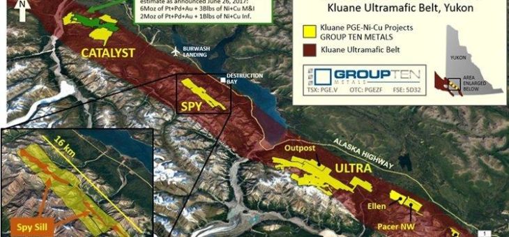 Group Ten sichert sich die größte Konzession im Kluane PGE-Ni-Cu-Gürtel im Yukon
