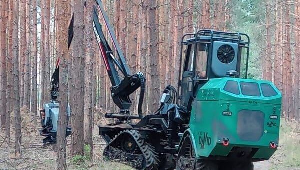 David statt Goliath: Kleinharvester-Demonstrator von TH-Holzlogistikern und Projektpartnern auf der Fachmesse „Interforst“ in München