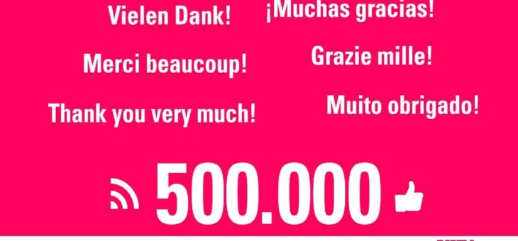 VITA in Feierlaune: Danke an 500.000 Facebook-Fans