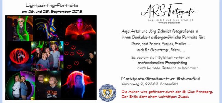 Lightpainting-Portraits als Charity-Veranstaltung