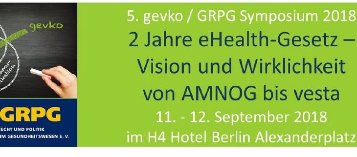 5. gevko/GRPG Symposium am 11. und 12. September 2018 in Berlin