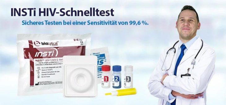 Der bei mediparts erhältliche BIOLYTICAL INSTI HIV-Schnelltest sorgt für ein schnelles, qualitatives und präzises Ergebnis