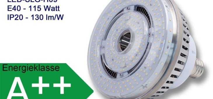LED Lampe als Retrofit für Hallenleuchten die mit Hochdrucklampen bestückt sind