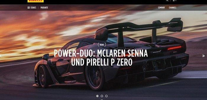 Jetzt auch auf deutsch: Die Pirelli Website www.pirelli.com
