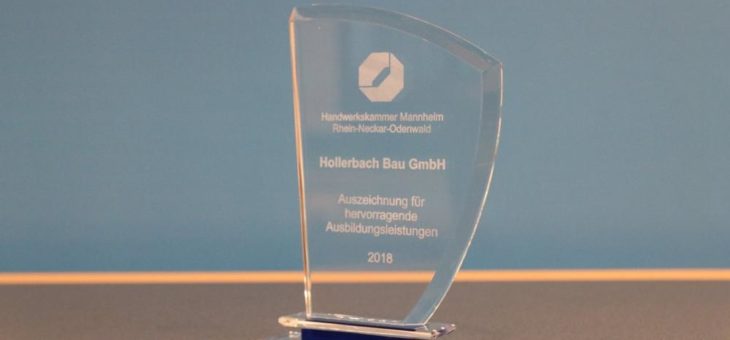 Hollerbach Bau GmbH aus Hardheim erhält Ausbildungs-Stele