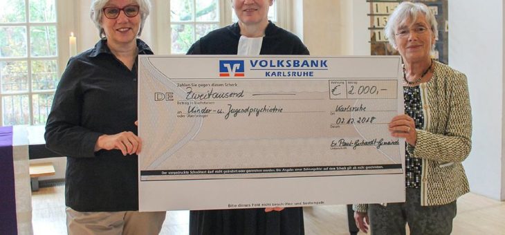 2.000 Euro für die Kinder- und Jugendpsychiatrie des Städtischen Klinikums