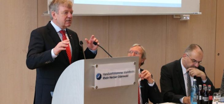 123. Vollversammlung der Handwerkskammer Mannheim Rhein-Neckar-Odenwald