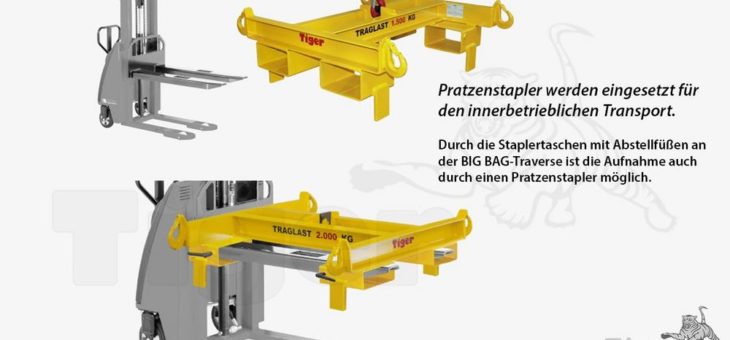 Neue BIG-BAG-Quertraverse für Pratzenstapler und Kranbetrieb