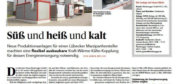 „Süße“ KWKK-Anlage wird BHKW des Monats