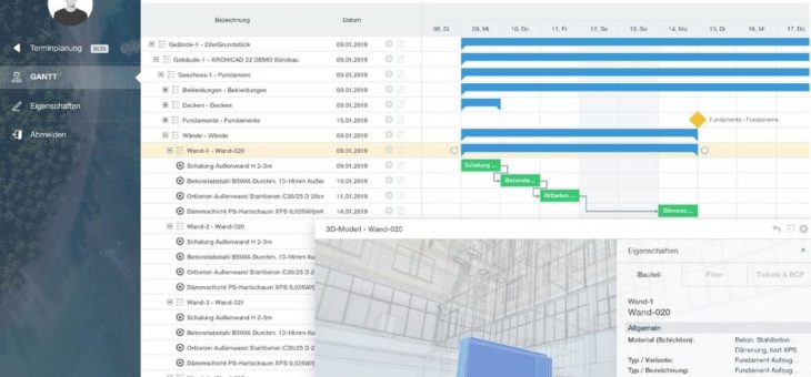 NOVA AVA BIM ist jetzt 5D live aus dem Web