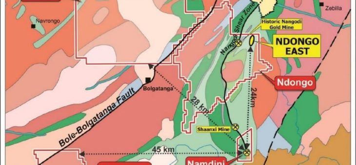 Cardinal trifft auf weiteres hochgradiges, oberflächennahes Gold bei Ndongo East