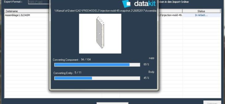 Datakit CAD-Konvertierungstools – Neue CAD-Formate in Version 2019.1