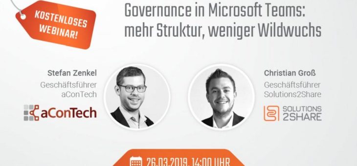 Governance in Microsoft Teams: mehr Struktur und weniger Wildwuchs