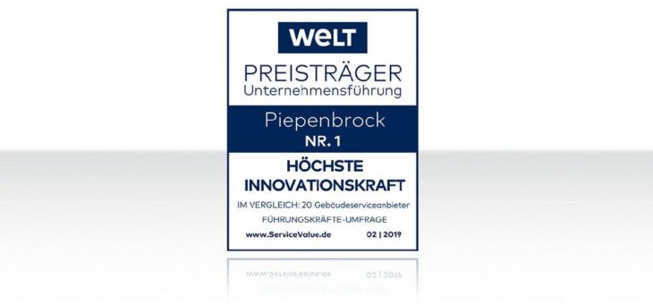 Piepenbrock für höchste Innovationskraft ausgezeichnet