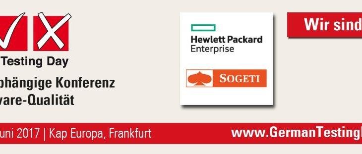 Sogeti und HPE als Platin Partner auf dem German Testing Day 2017