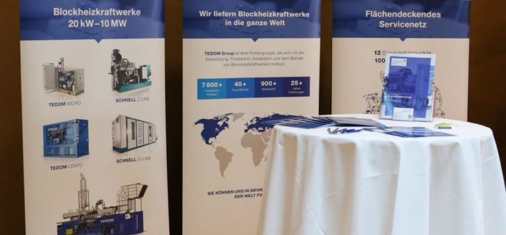 TEDOM SCHNELL GmbH ist Aussteller auf der BHKW-Jahreskonferenz 2019