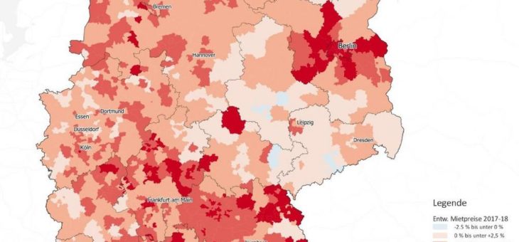 Deutschlandweit steigende Mietpreise