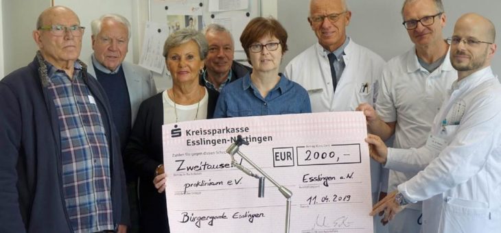 Förderverein proklinikum unterstützt mit 11.000 Euro die Durchführung minimalinvasiver  Wirbelsäulenoperationen am Klinikum Esslingen