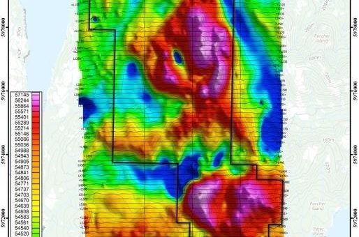 Delrey modelliert große geophysikalische Anomalien auf Blackie, Porcher und Star vorkommen