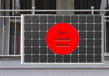 Neu – Balkonsolar mit Fussball Fanabzeichen