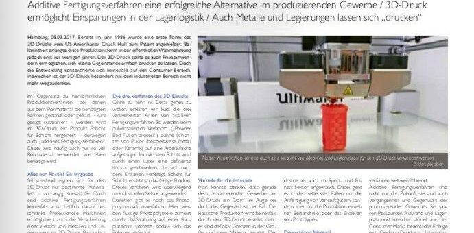 „Industrielle Revolution durch 3D-Druck“ – die neue Fachzeitung Telematik-Markt.de ist erschienen