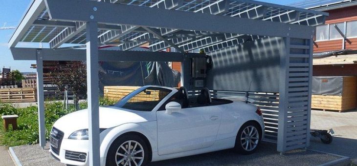 Strom erzeugen auf der Terrasse oder Carport – mit AXSUN – Solarmodulen –  made in Deutschland