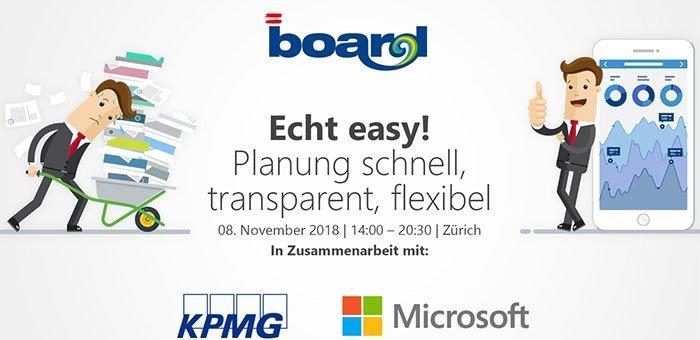 BOARD, KPMG und Microsoft laden ein: Echt easy! Planung schnell, transparent, flexibel!